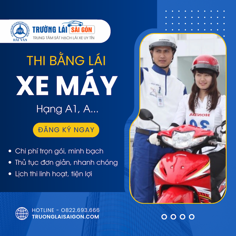 Thi Bằng Lái Xe Máy Ở Gò Vấp, Đăng Ký Nộp Hồ Sơ 24/7 Bao Đậu 100%